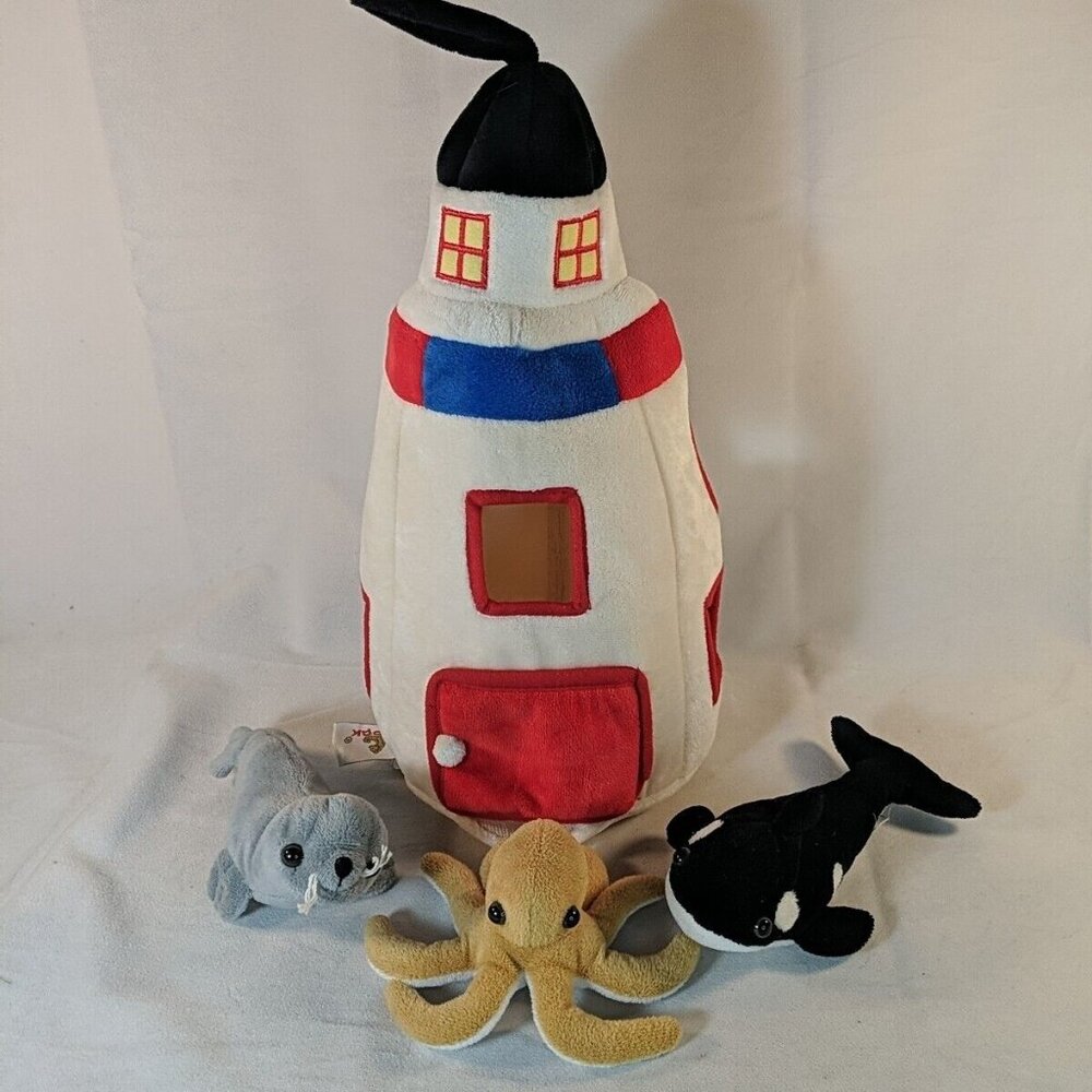 Unipak Lighthouse Tower Whale Seal Octopus 2012 Plush Stuffed Animals Toy